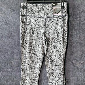 NWT WOMENS (SZ SMALL) BLACK & GRAY TEXTURED LEGGINGS